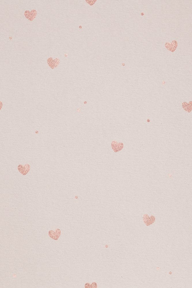 Pink heart pattern on a light brown background