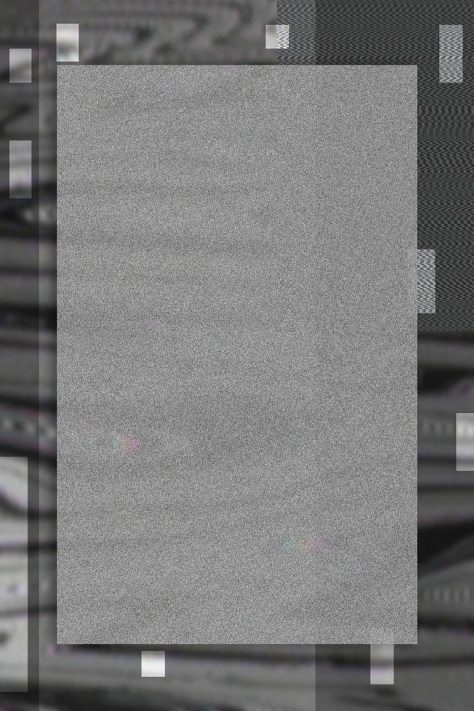 Rectangle frame on glitch effect psd background