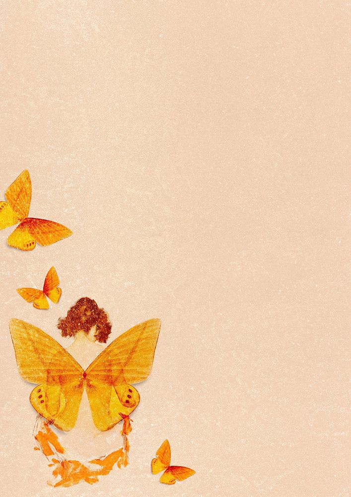 Woman with wings background banner