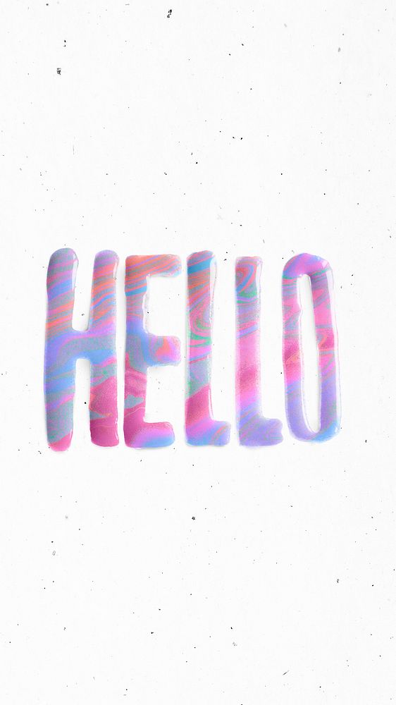 Font glitter Hello word sparkling typography