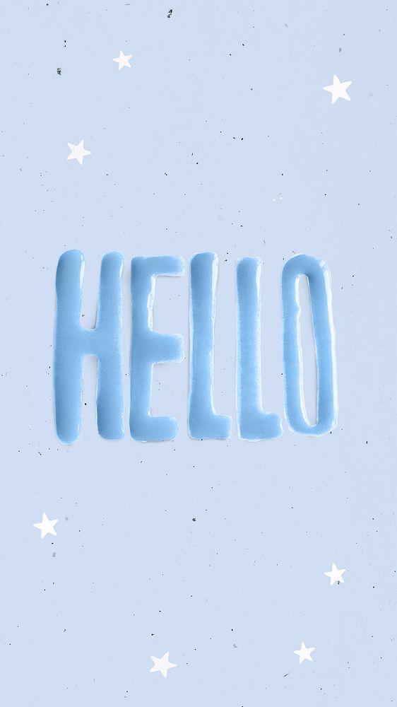 Hello text font typography sparkling word art