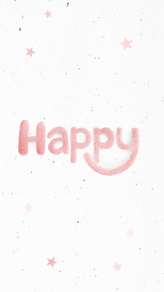 Font glitter Happy word sparkling typography 