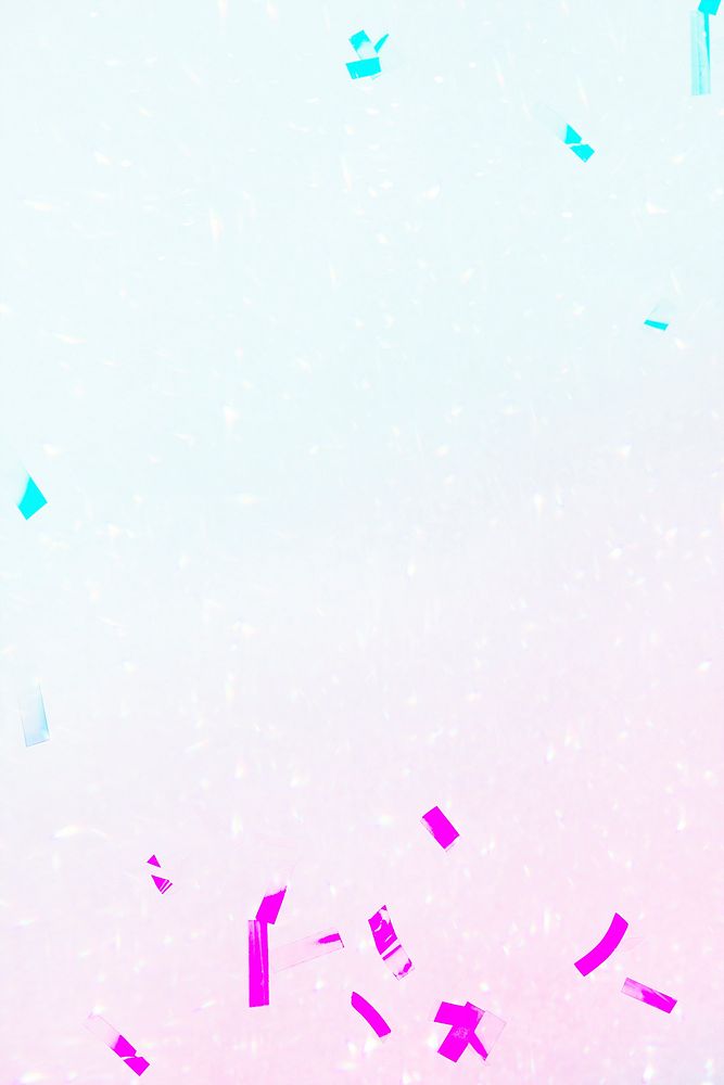 Confetti pastel holographic gradient blue pink background
