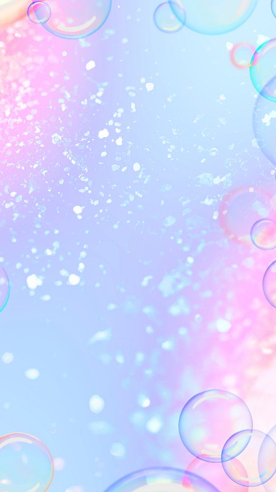 Pastel bubble holographic gradient background