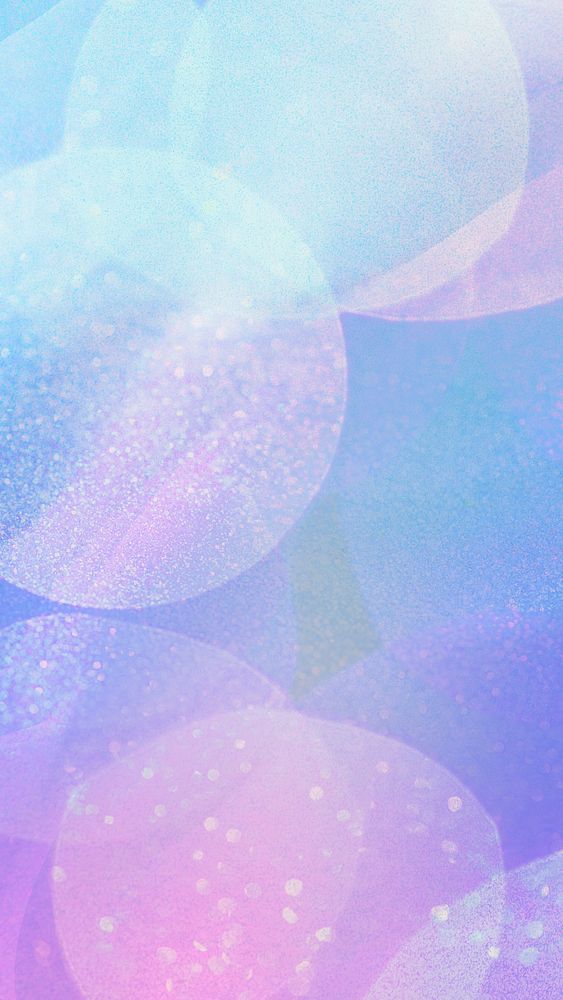 Holographic bokeh background blue glittery