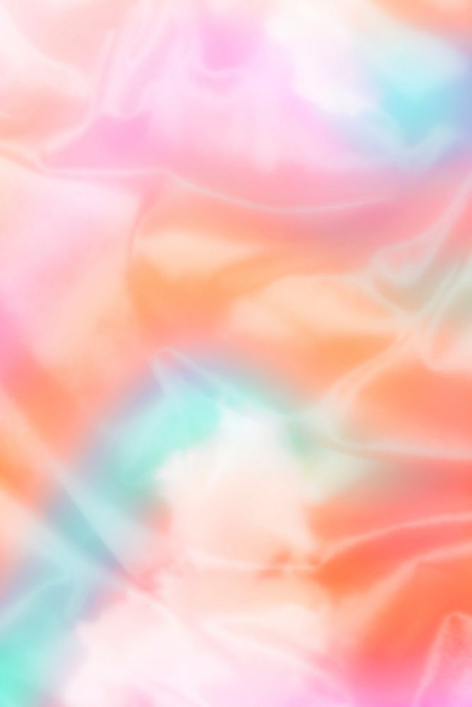 Holographic wrinkled silk texture background