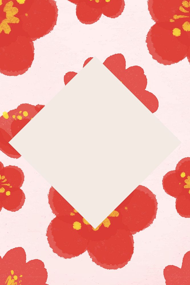 Plum blossom frame psd for Chinese National Day
