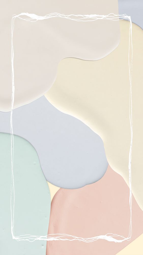 Dull pastel psd abstract background white frame