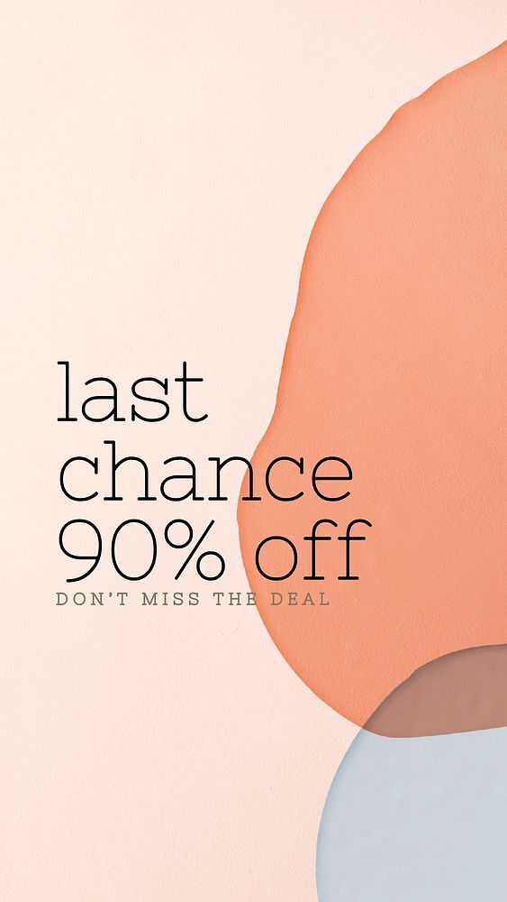 Last chance 90% off template vector