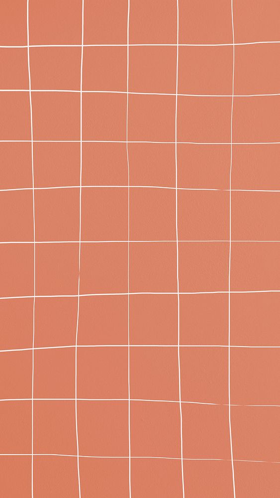 Grid pattern salmon color square geometric background deformed