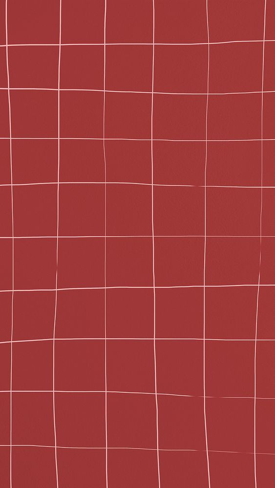 Crimson red distorted geometric square tile texture background