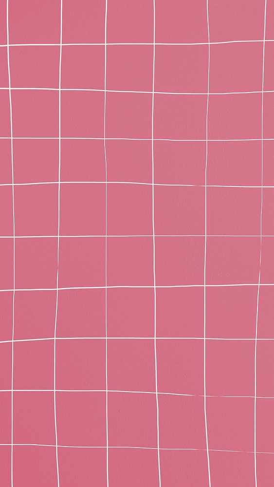Grid pattern hot pink square geometric background deformed