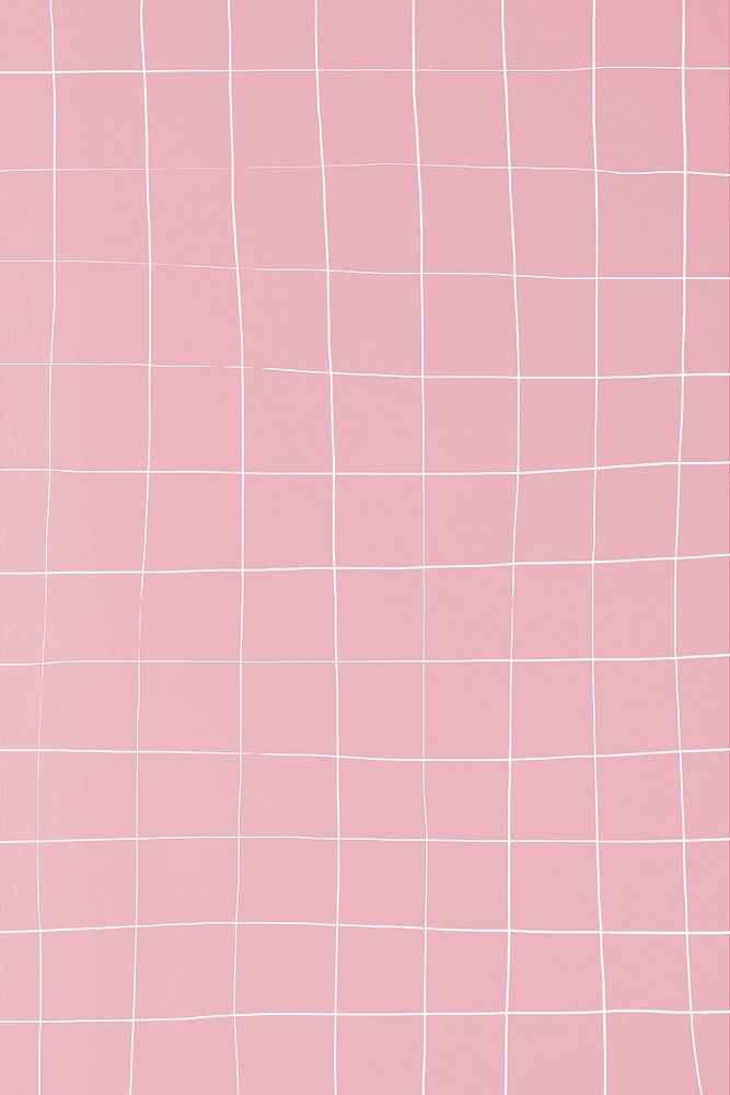 Grid pattern pink square geometric background deformed
