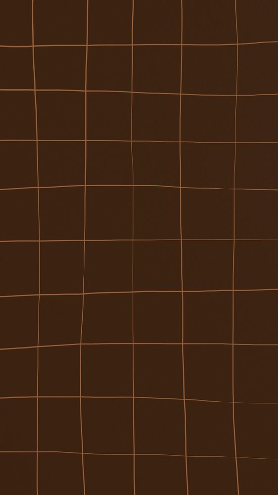 Distorted dark brown square ceramic tile texture background