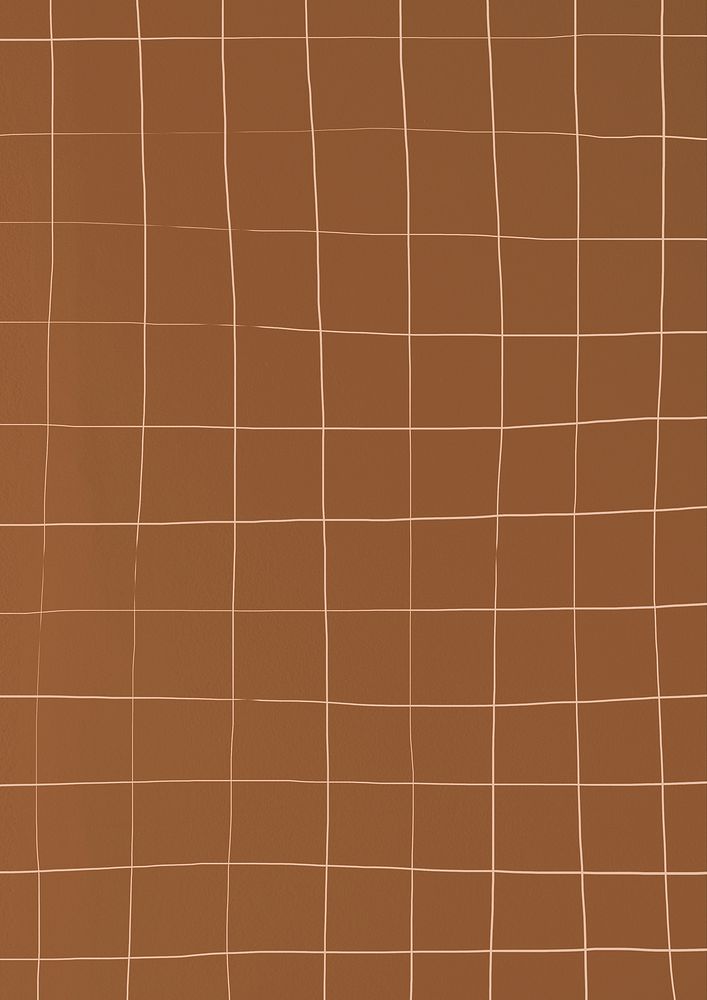 Grid pattern caramel color square geometric background deformed