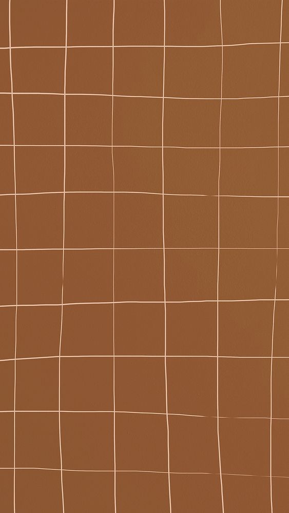 Distorted caramel color square ceramic tile texture background