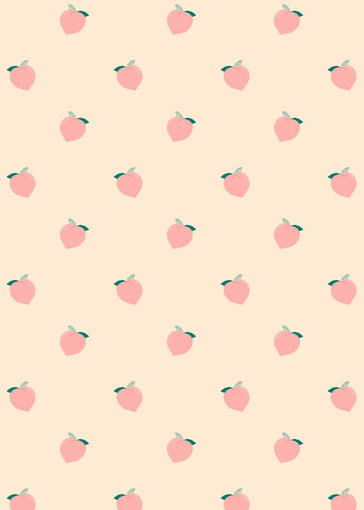 Vector seamless peach pattern pastel background