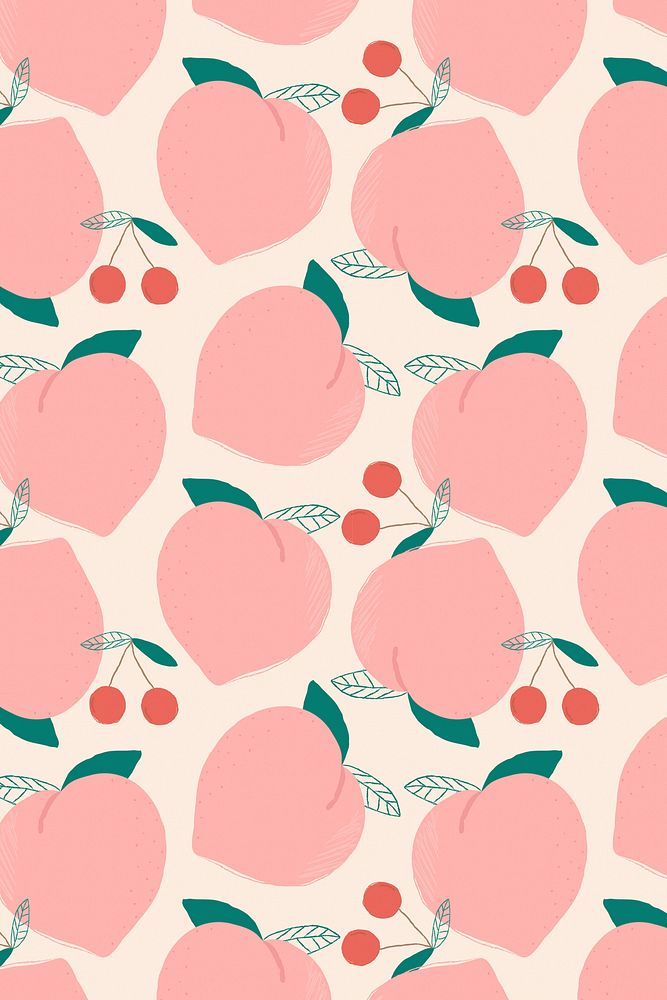 Fruit peach pattern pastel background