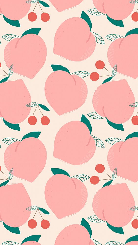 Fruit peach pattern pastel background