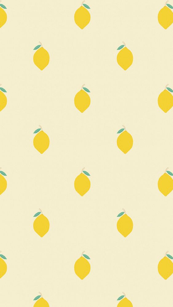 Fruit lemon pattern pastel background