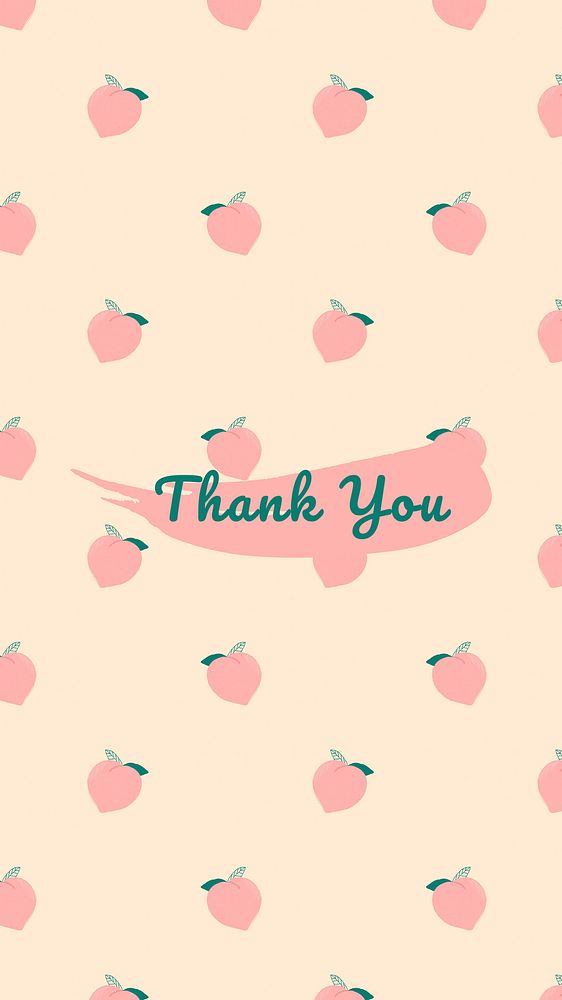Vector quote on peach pattern background social media post thank you