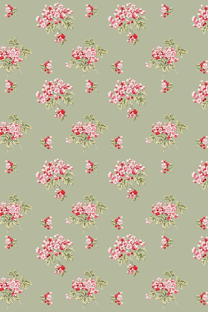 Verbena  floral pattern vintage background