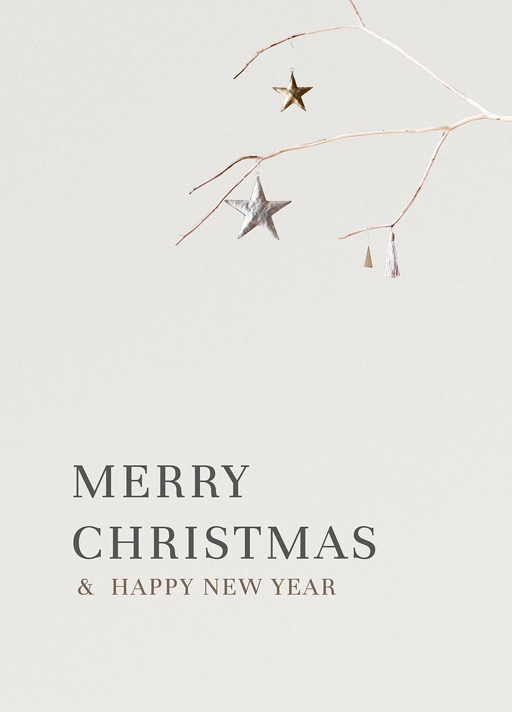Psd Merry Christmas & happy new year message white background