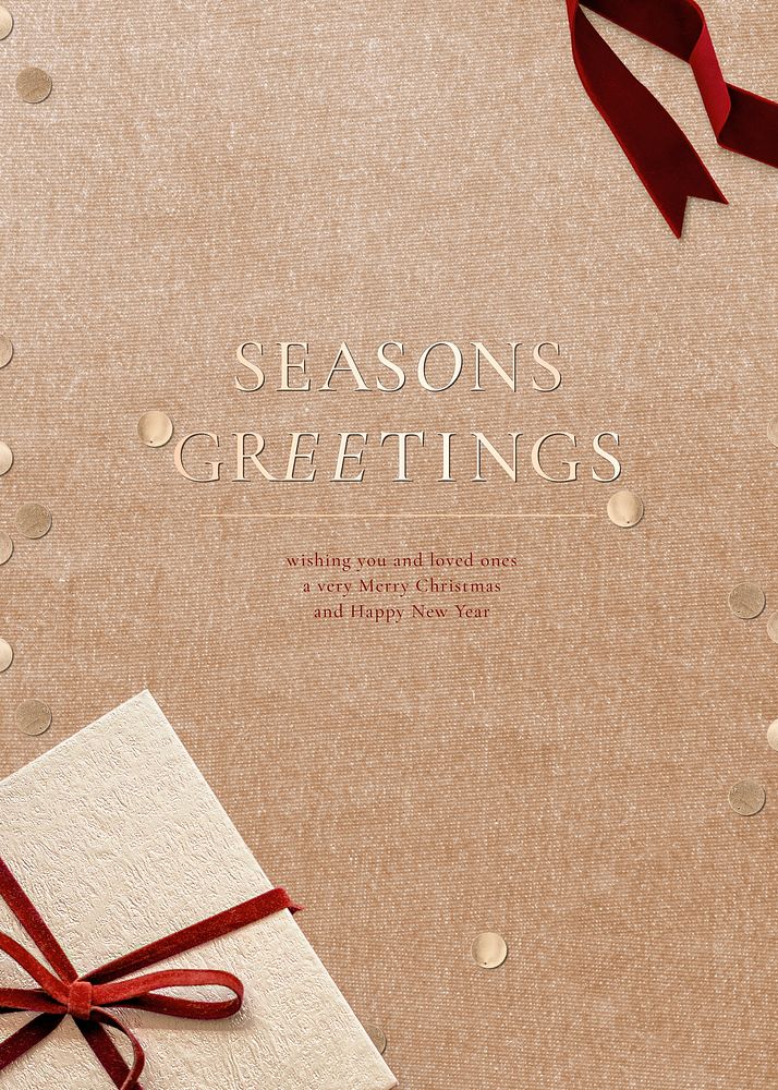 Season&rsquo;s greetings message Christmas social media post background