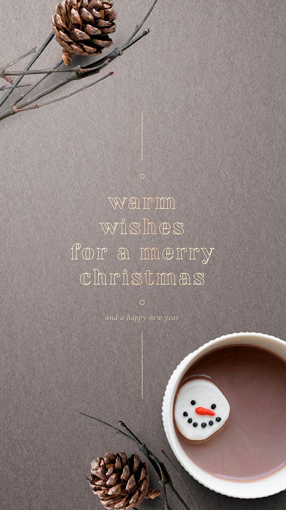 Christmas greeting hot chocolate social story background