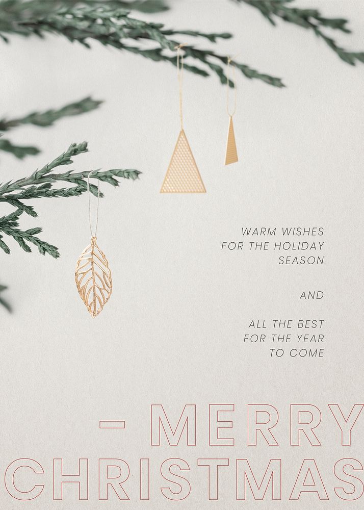 Vector Christmas greeting poster template