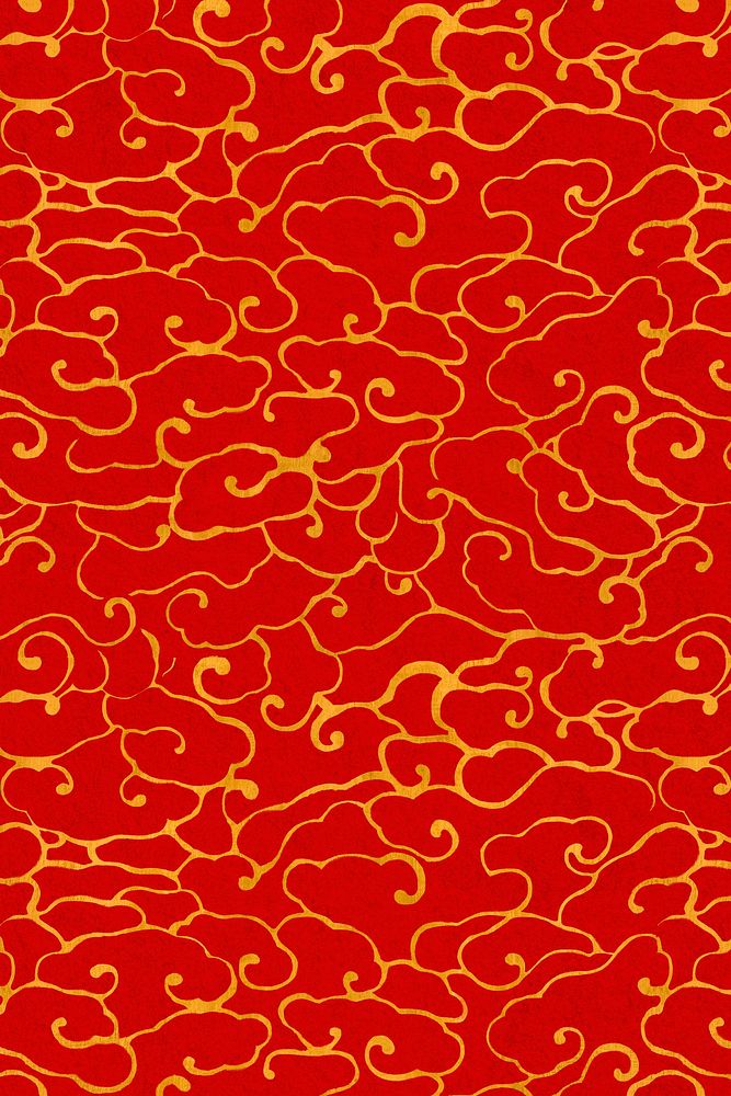 Chinese gold traditional cloud pattern psd background