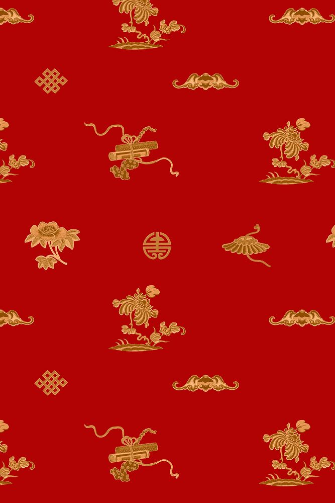 Gold vector Chinese art pattern transparent background