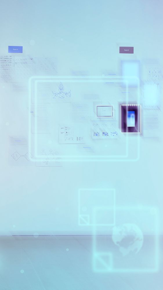 Blue blurry office board background