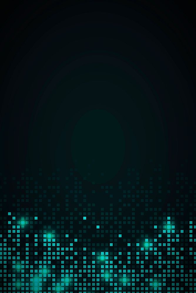 Teal abstract pixel pattern vector background