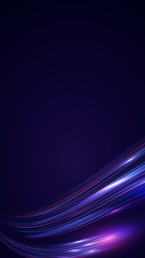 Abstract flowing neon wave mobile wallpaper