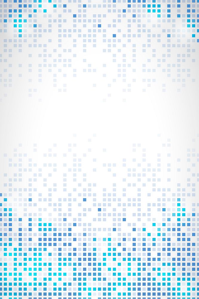 Blue abstract pixel rain vector background