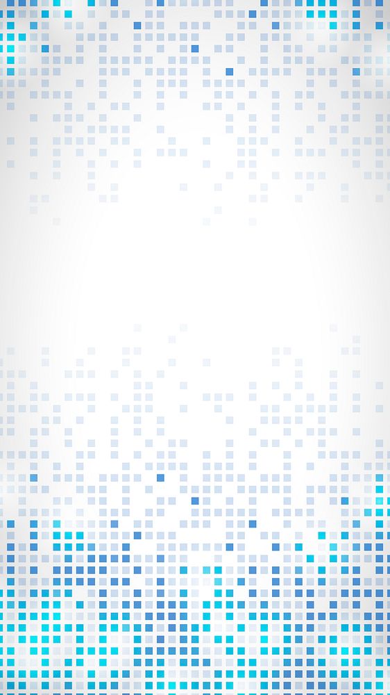 Blue abstract pixel rain mobile wallpaper