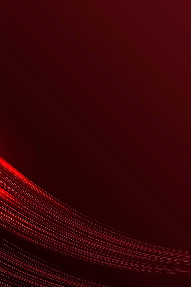 Red flowing neon wave vector background