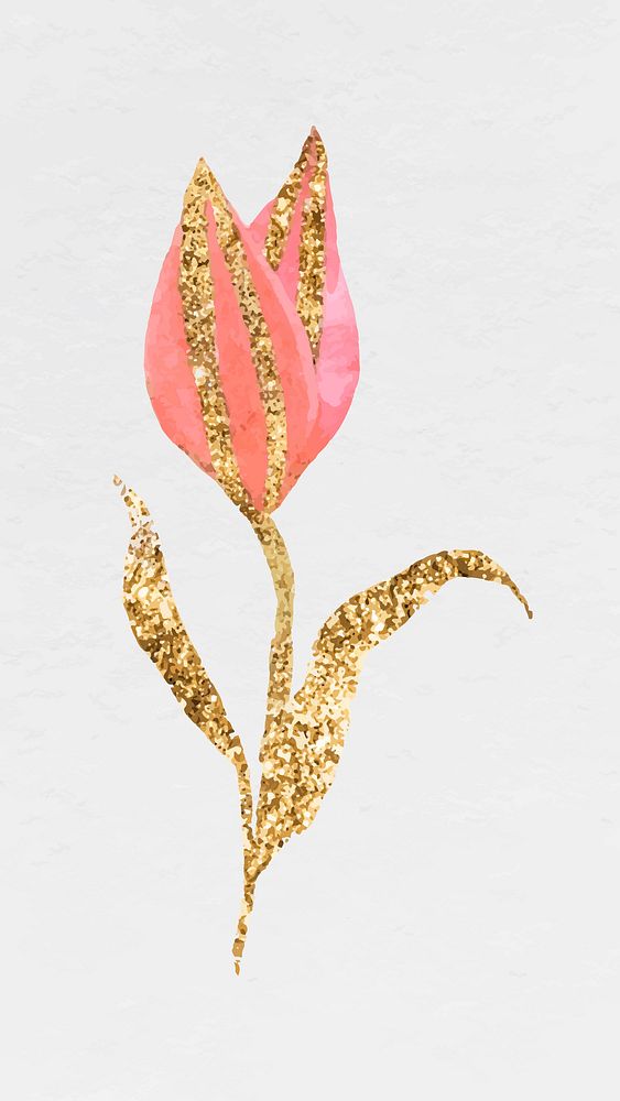 Glittery flower in bloom vector illustration