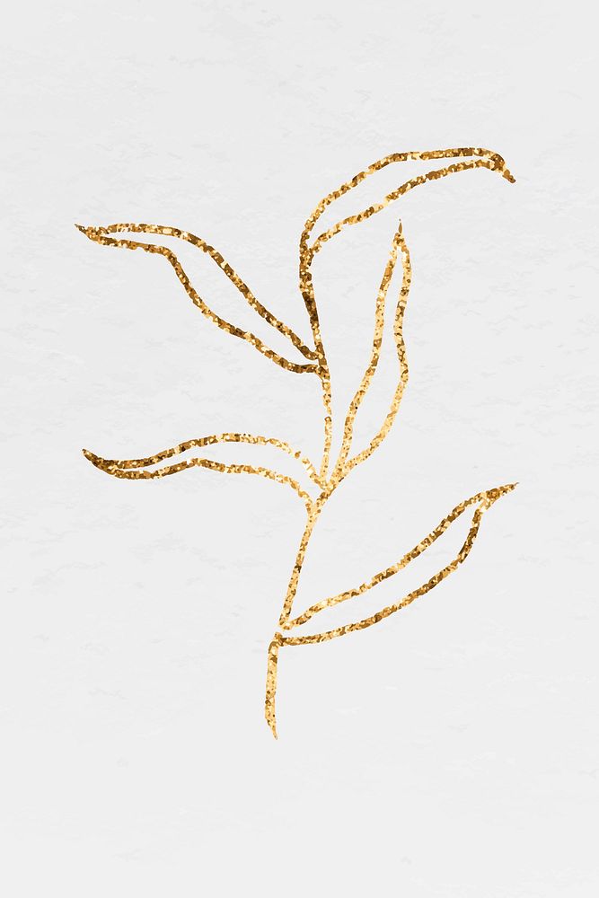 Luxury sparkling gold leaves vector