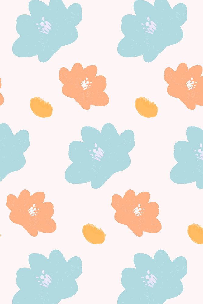 Pastel colorful floral vector pattern banner for kids