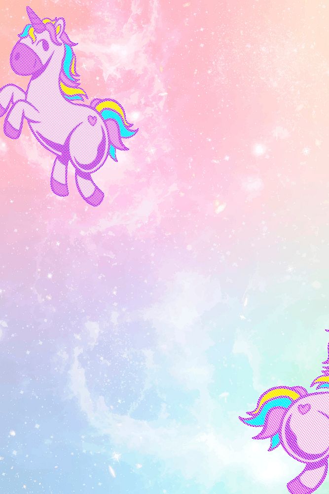 Galaxy vector colorful unicorn pattern banner