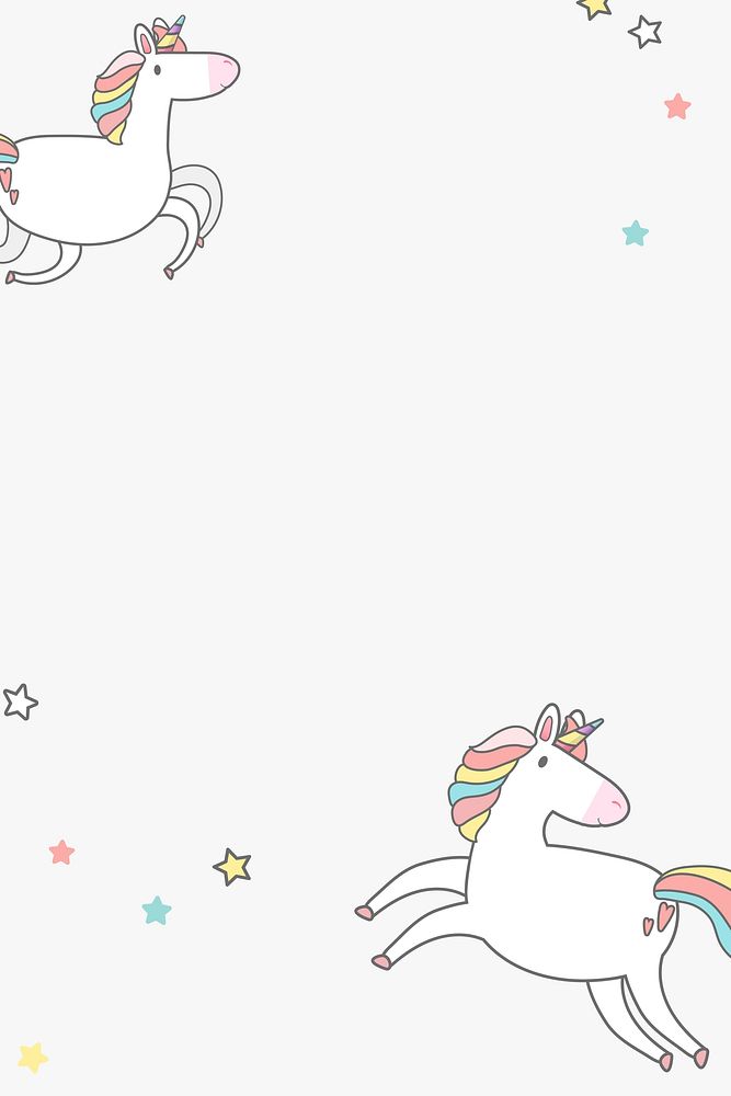 Colorful vector unicorn pastel cartoon on white background banner