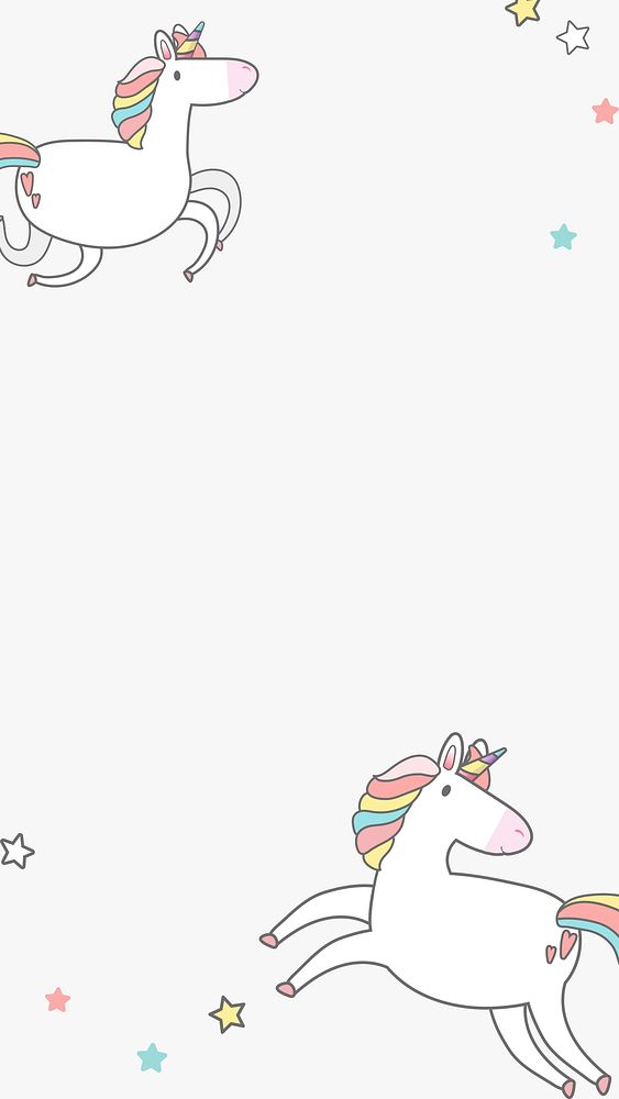Unicorn stars psd cartoon colorful social banner