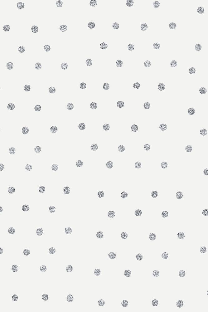 Silver polka dot vector shimmery off white banner