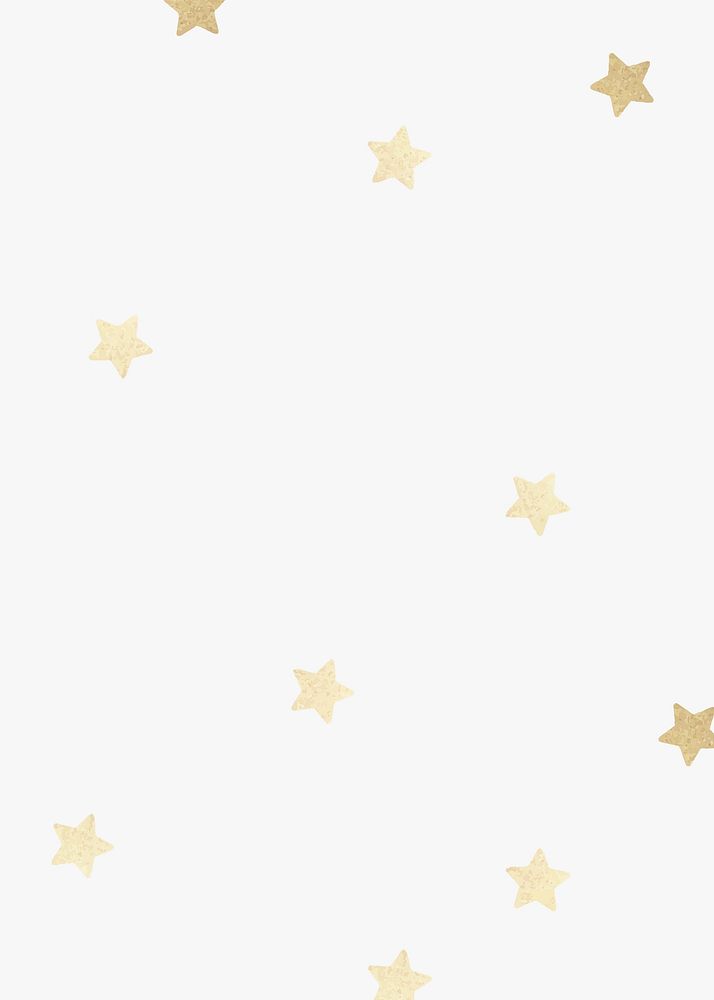 Vector golden metallic stars pattern on off white banner
