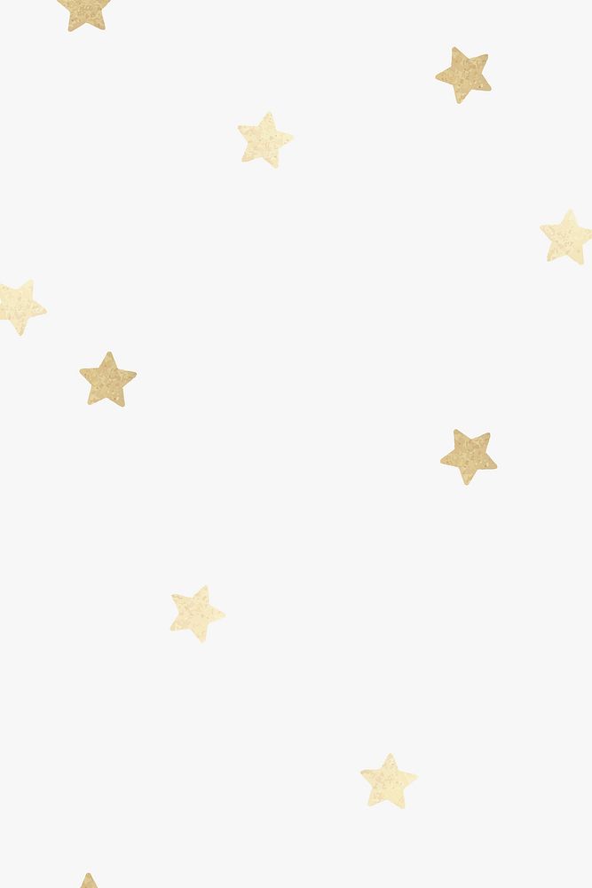 Shimmery gold stars vector pattern off white banner