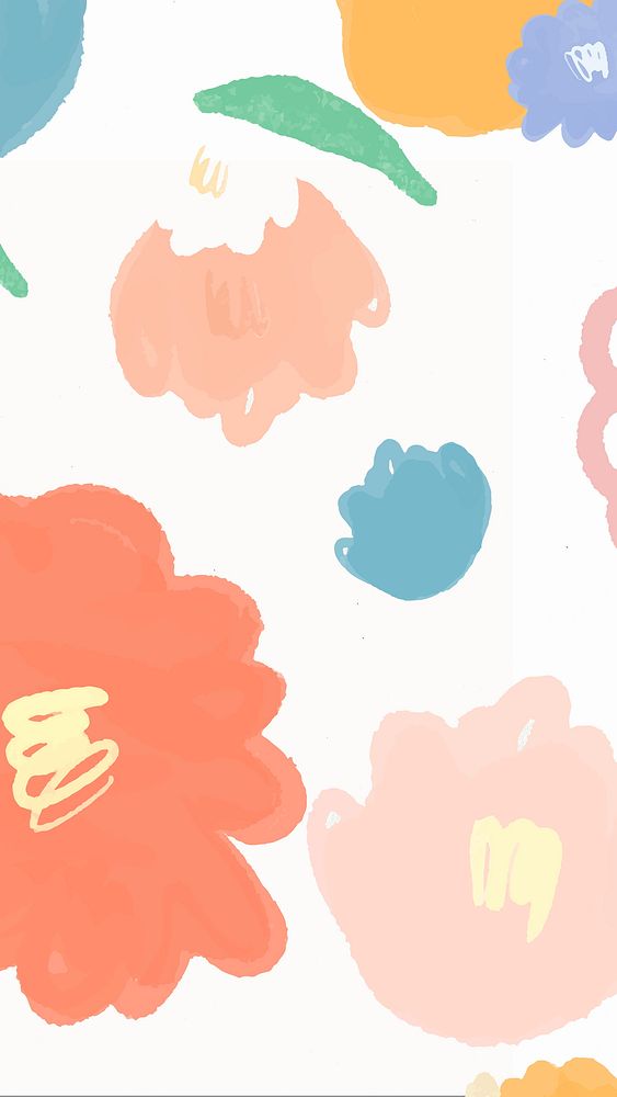 Floral colorful pastel pattern social banner