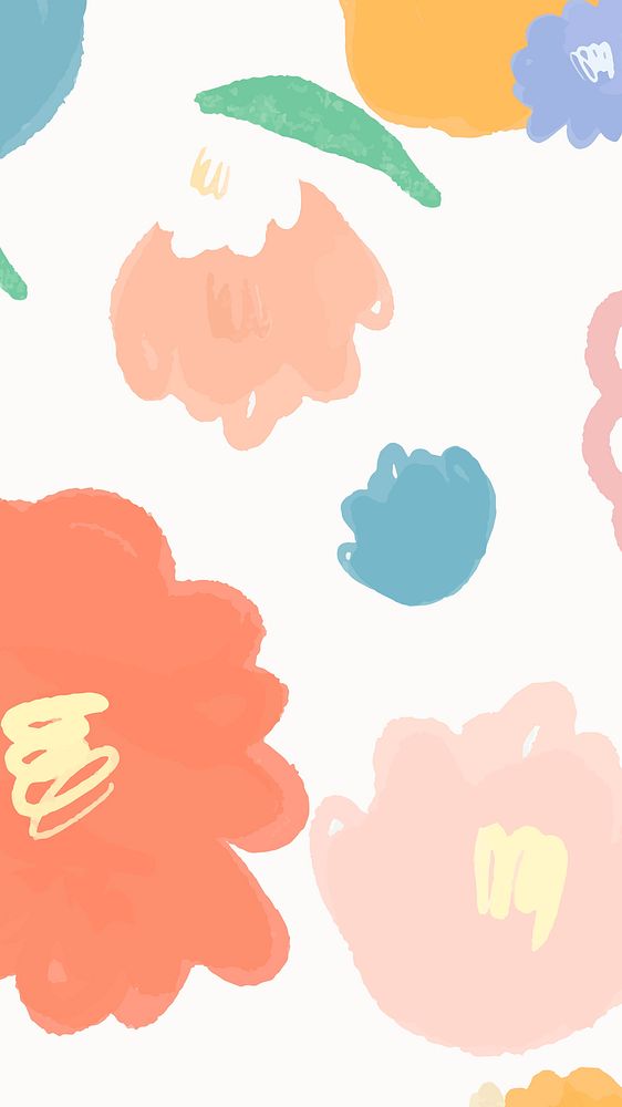 Vector floral colorful pastel pattern social banner