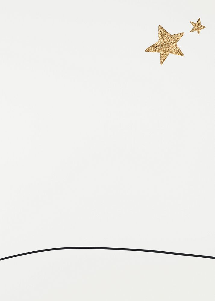 Vector golden stars with plain gray social banner